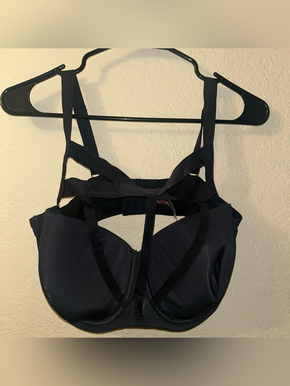 Adore Me Black Strappy Underwire Bra